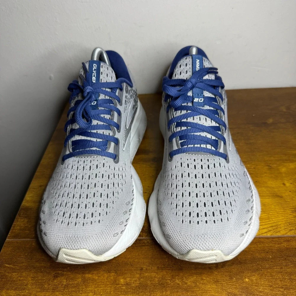 Brooks Glycerin 20 Running Shoes Men Size 8.5 Grey Blue 1103821D070